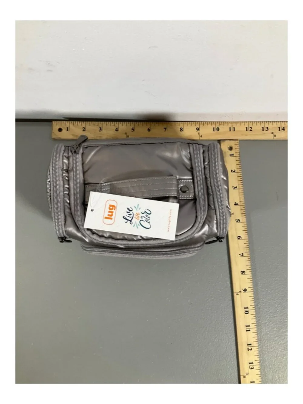 Lug Mini Trolley Cosmetic Case in Metallic Pearl - Zipper, ColorJoy Collection - Picture 5 of 6